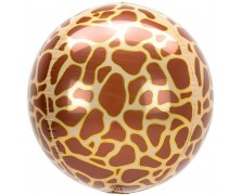 Μπαλόνι Orbz Animal print giraffe καφέ-χρύσο (22in - 56 cm)