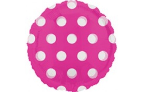 Μπαλόνι πουά φούξια 18” (45 cm)