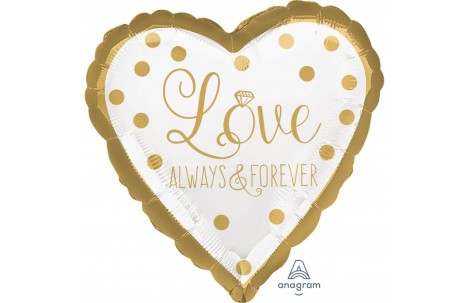 Μπαλόνι Love always & forever καρδιά 17” (43 cm)