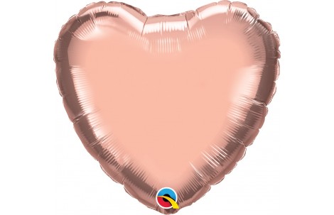 Μπαλόνι Φοιλ 18 Καρδιά Ροζ Χρυσό Rose Gold 45εκ