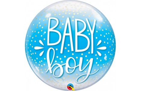 Bubble μονό 22 Baby  Boy Blue & Confetti Dots / 56εκ