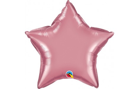 Μπαλόνι αστέρι Chrome ροζ 20in (51 cm)
