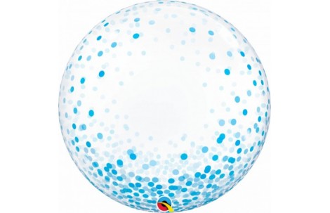 Deco Bubble 24\” Blue Confetti Dots