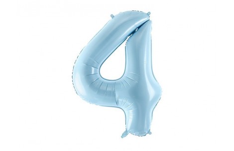 Μπαλόνι Foil Μεγάλο 34’’ Νούμερο 4 Γαλάζιο / 86 εκ