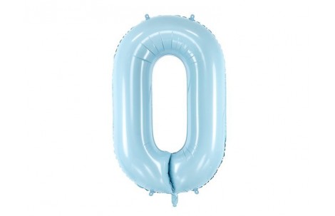 Μπαλόνι Foil Μεγάλο 34’’ Νούμερο 0 Γαλάζιο / 86 εκ