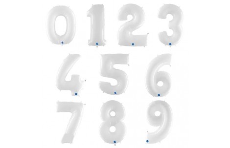 Μπαλόνι Foil Μεγάλο 40’’ Νούμερο 9 Λευκό / 102 εκ