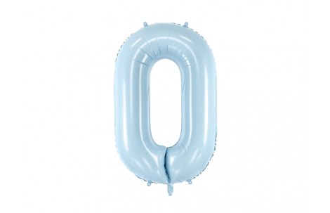 Μπαλόνι Foil μεγάλο αριθμός 0 γαλάζιο (28in - 72cm)
