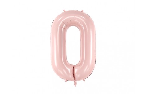 Μπαλόνι Foil μεγάλο αριθμός 0 ροζ  (28in - 72cm)