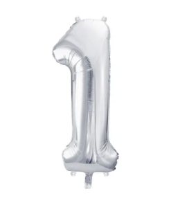 Number-1-86cm-silver