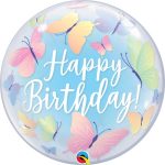 Μπαλόνι Bubble Happy Birthday Butterflies