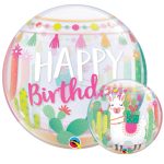 Μπαλόνι Bubble Happy Birthday Lama