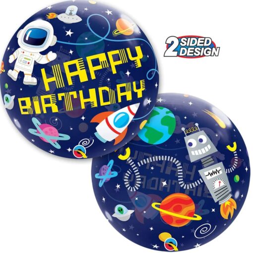 Μπαλόνι Bubble Happy Birthday Space