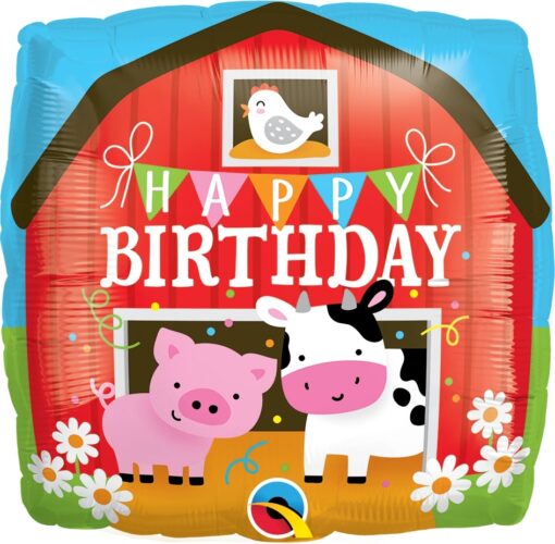 Μπαλόνι Foil Happy Birthday Little Barn