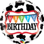 Μπαλόνι Foil Happy Birthday Cow Pattern
