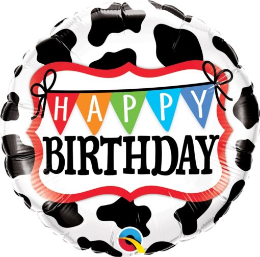 Μπαλόνι Foil Happy Birthday Cow Pattern