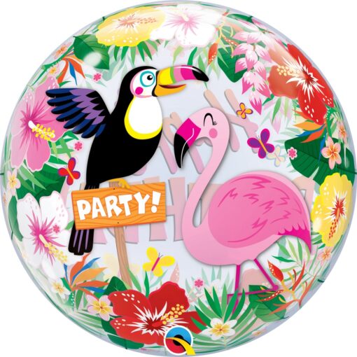 Μπαλόνι Bubble Happy Birthday Tropical