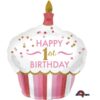 Μπαλόνι Happy 1st Birthday capcake ( 73cm x 91cm )