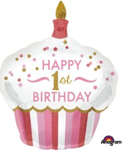Μπαλόνι Happy 1st Birthday capcake ( 73cm x 91cm )