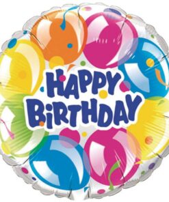 Μπαλόνι Happy Birthday πολύχρωμα μπαλόνια