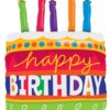 Μπαλόνι Happy Birthday σχήμα τούρτας (89cm)