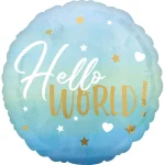 Μπαλόνι Foil Hello World Μπλε