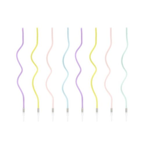 Birthday Candles Curl Mix 14cm