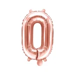Foil Μπαλόνι Rose Gold Νούμερο ‘0’, 35cm