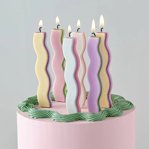 Κεράκια Γενεθλίων Pastel Wave 13cm - Image 2