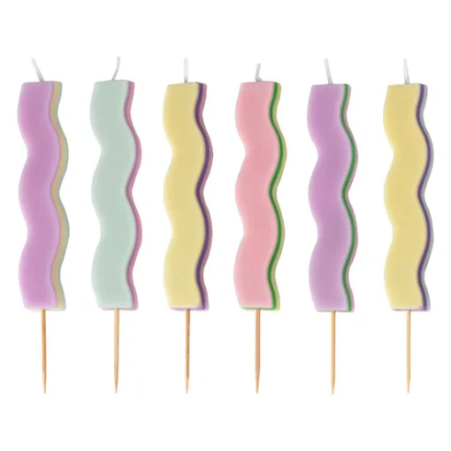 Κεράκια Γενεθλίων Pastel Wave 13cm