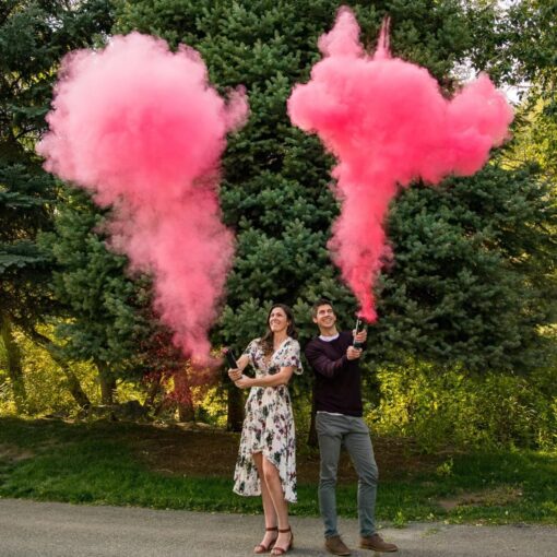 Color Smoke Gender Reveal – Ροζ - Image 2