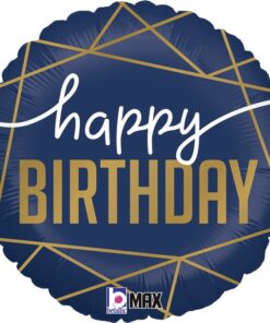 FOIL HAPPY BIRTHDAY NAVY