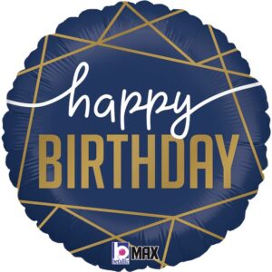 FOIL HAPPY BIRTHDAY NAVY