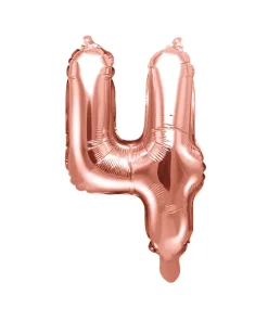Foil Μπαλόνι Rose Gold Νούμερο 4’, 35cm