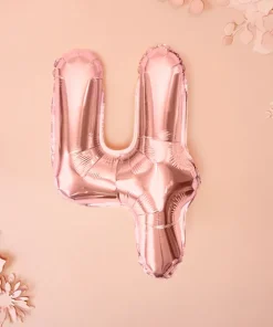 Foil Μπαλόνι Rose Gold Νούμερο 4’, 35cm2