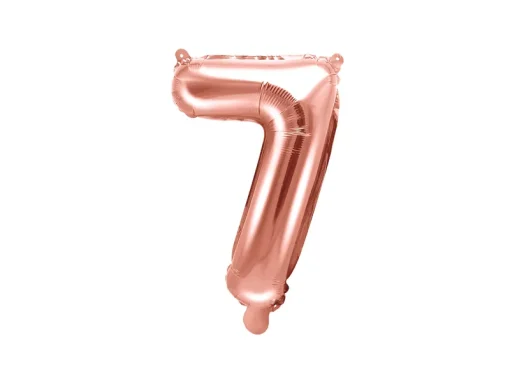 Foil Μπαλόνι Rose Gold Νούμερο '7’, 35cm