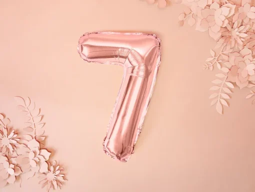 Foil Μπαλόνι Rose Gold Νούμερο '7’, 35cm2