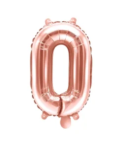 Foil Μπαλόνι Rose Gold Νούμερο ‘0’, 35cm