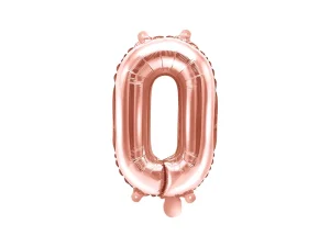 Foil Μπαλόνι Rose Gold Νούμερο ‘0’, 35cm