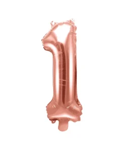 Foil Μπαλόνι Rose Gold Νούμερο ‘1’, 35cm