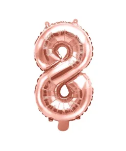Foil Μπαλόνι Rose Gold Νούμερο ‘8’, 35cm
