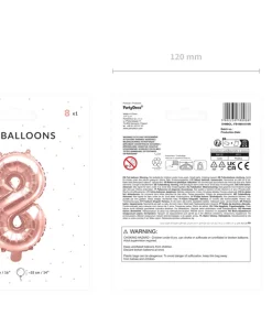 Foil Μπαλόνι Rose Gold Νούμερο ‘8’, 35cm4