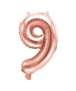 Foil Μπαλόνι Rose Gold Νούμερο ‘9’, 35cm