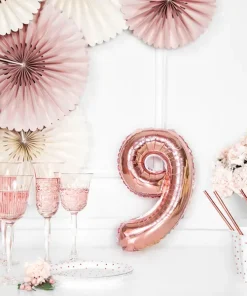 Foil Μπαλόνι Rose Gold Νούμερο ‘9’, 35cm3
