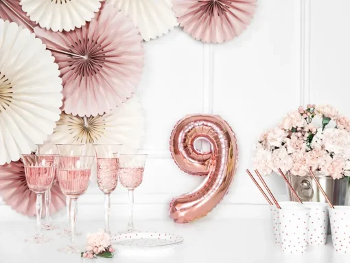 Foil Μπαλόνι Rose Gold Νούμερο ‘9’, 35cm3