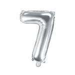 Foil Μπαλόνι Ασημένιο Νούμερο ‘7’, 35cm