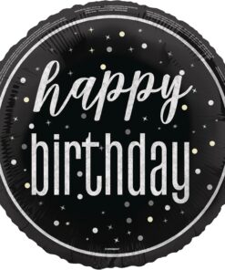 FOIL BLACK HAPPY BDAY