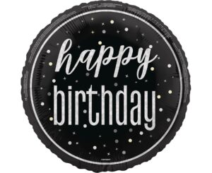 FOIL BLACK HAPPY BDAY
