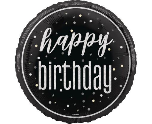 FOIL BLACK HAPPY BDAY
