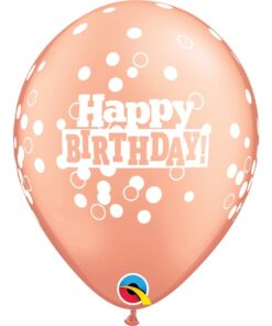 LATEX HAPPY BDAY ROSE GOLD