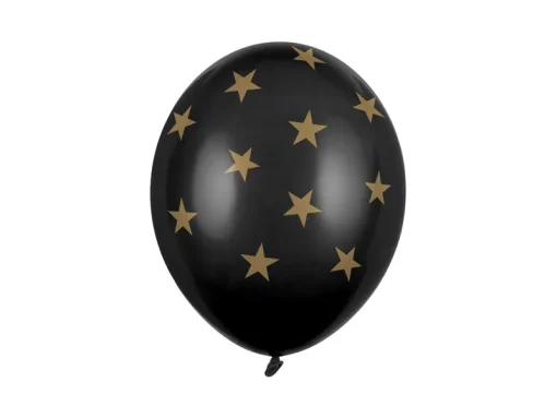 Μπαλόνι Latex 12'' Μαύρο Αστέρια